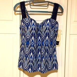 NWT Gottex Tankini (top & bottom) 38D / 12